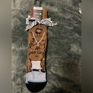 Stance 2Pac Casual Socks - Brown and Black